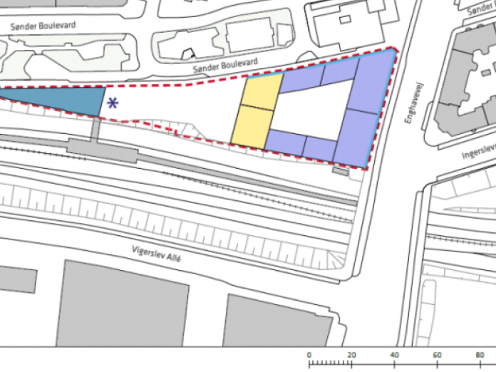 Plantegning med placering af ny nærgenbrugsstation